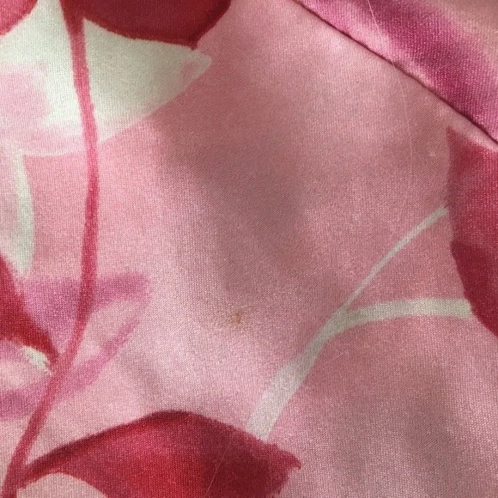 Vtg Y2k California Dynasty pink Floral Kaftan Casual 1-size wrap silky Robe Lady